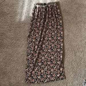 Long floral skirt